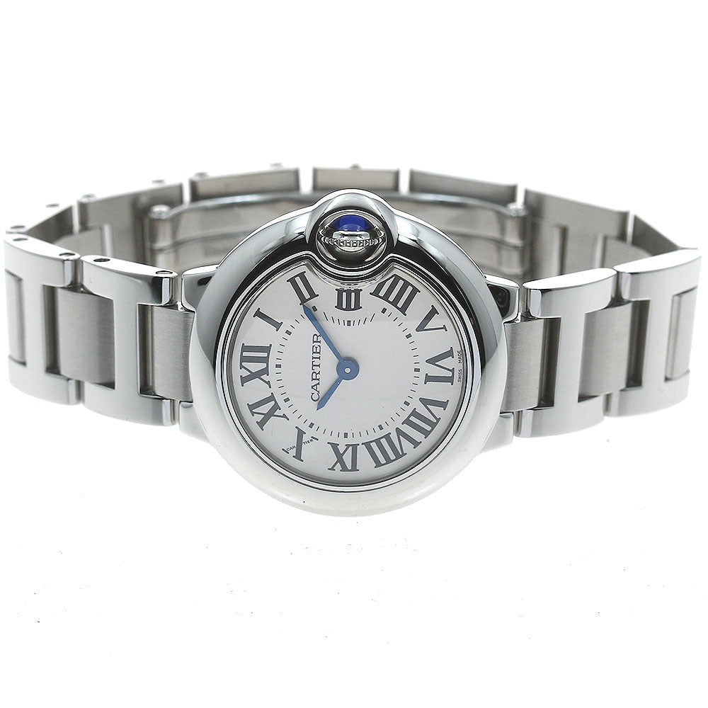 CARTIER Baron blue SM W69010Z4 Silver Dial Quartz Ladies Watch_874640