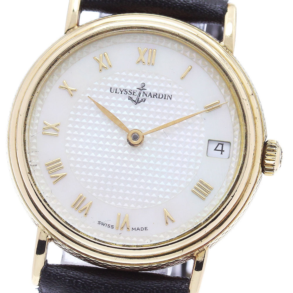 Ulysse Nardin 131-2 K18YG Back Skeleton White Shell Dial White shell Dial Automatic Men's Watch_874671