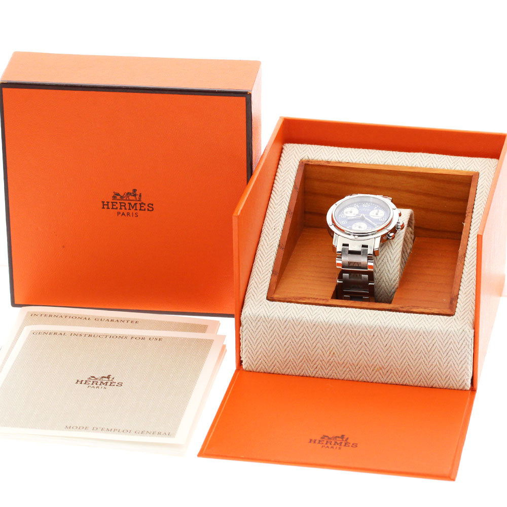 HERMES Clipper chronograph CL1.310 Date Navy Dial Quartz Ladies Watch_874683