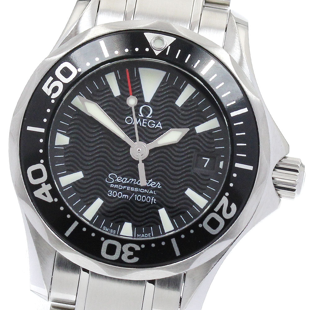 OMEGA Seamaster300 2282.50 Date black Dial Quartz Ladies Watch_874702