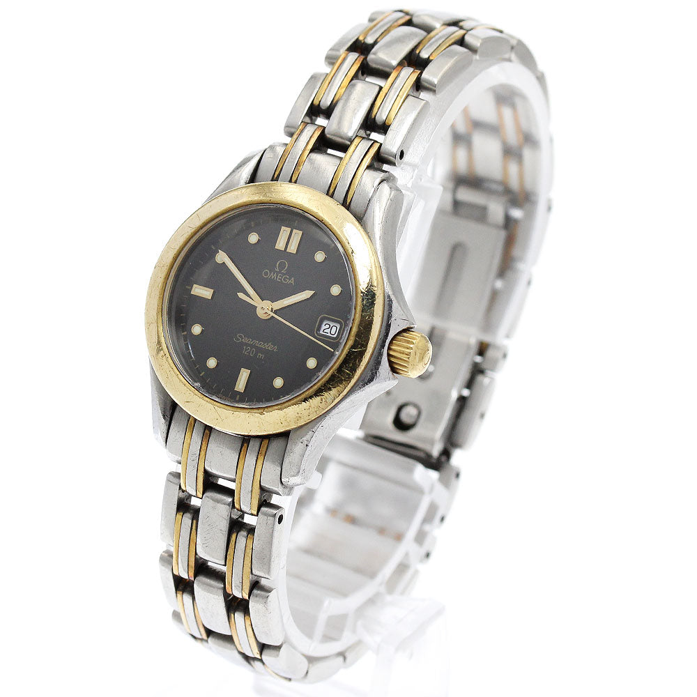 OMEGA Seamaster120 2371.50 black Dial Quartz Ladies Watch_874705