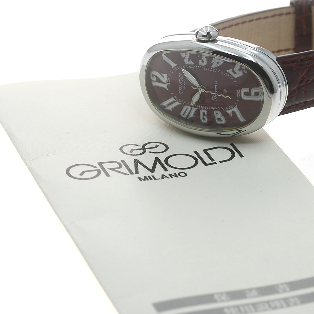GRIMOLDI Borgonovo Reggina 1914 Limited Edition Date wine-red Dial Automatic Men's Watch_874732