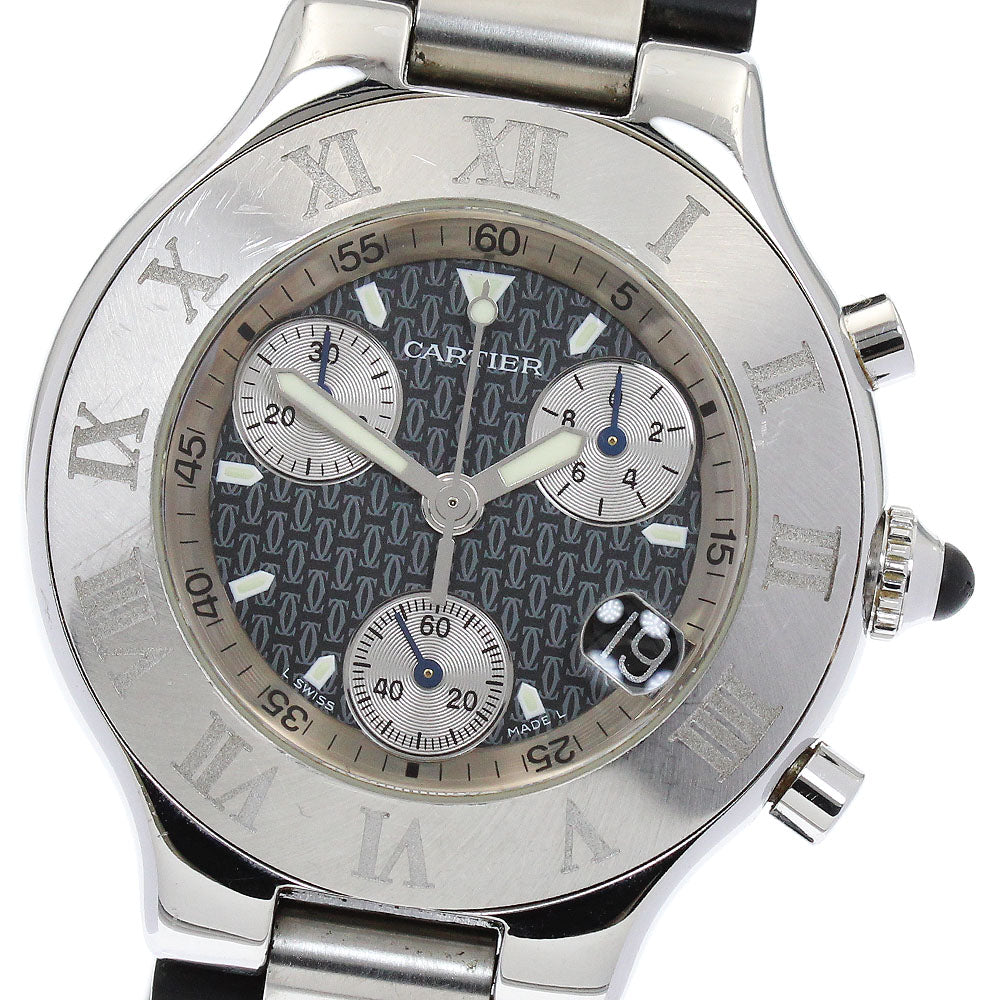 CARTIER CHRONOSCAPH W10125U2 Date Chronograph Quartz Men's Watch_874737