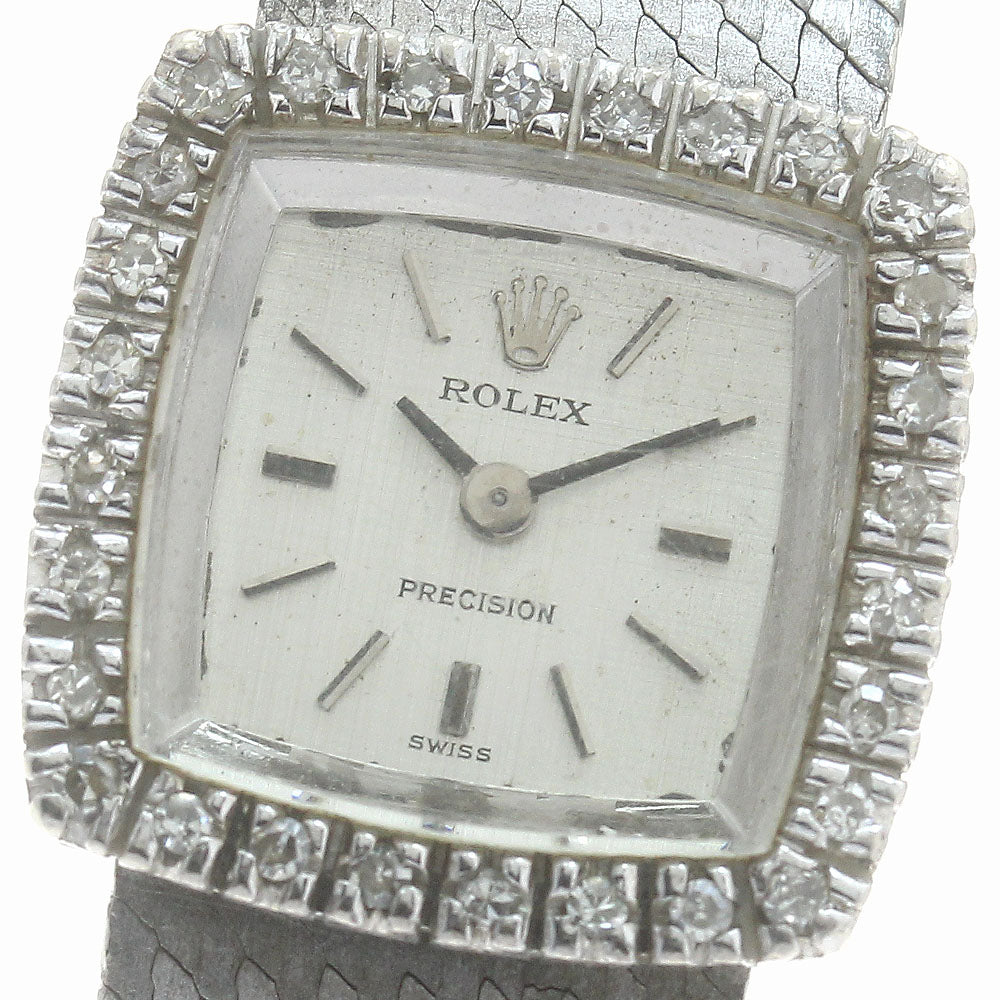 ROLEX Precision 2628 K18WG Cal.1400 diamond bezel Hand Winding Ladies_874763