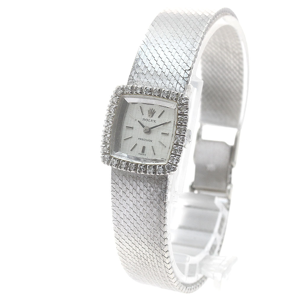 ROLEX Precision 2628 K18WG Cal.1400 diamond bezel Hand Winding Ladies_874763