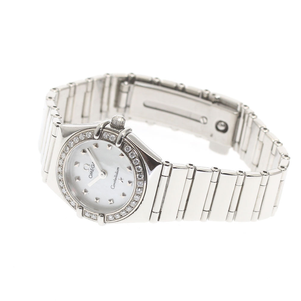OMEGA Constellation 1465.71 Diamond Bezel White shell Dial Quartz Ladies Watch_874800