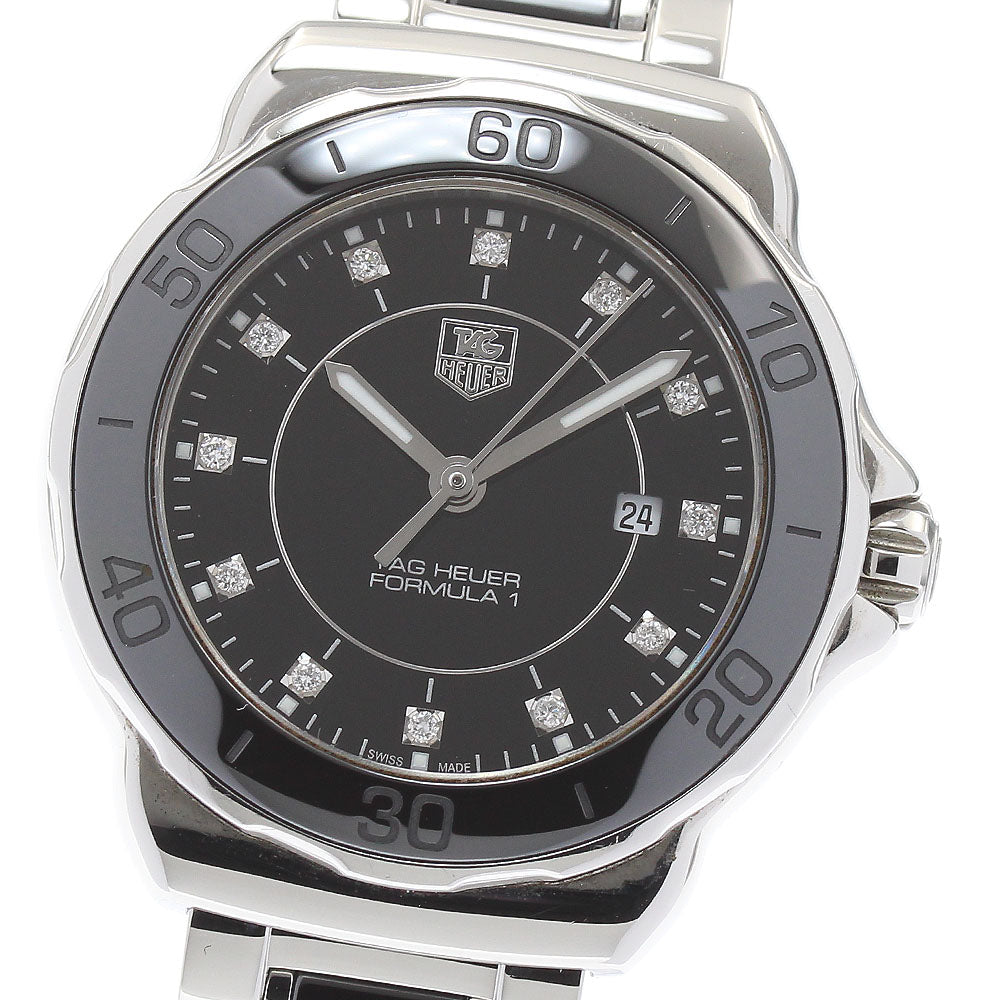 TAG HEUER Formula 1 WAH1314 12P diamond date black Dial Quartz Ladies_874816