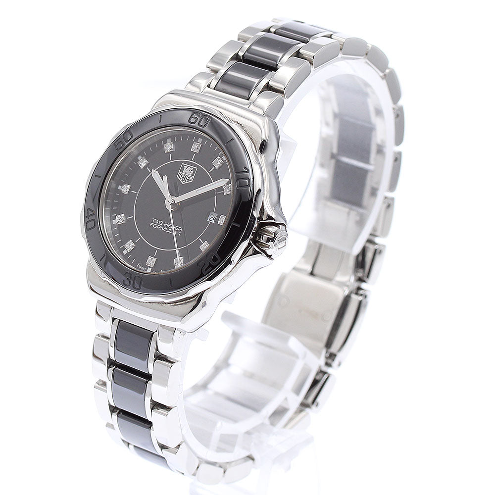 TAG HEUER Formula 1 WAH1314 12P diamond date black Dial Quartz Ladies_874816