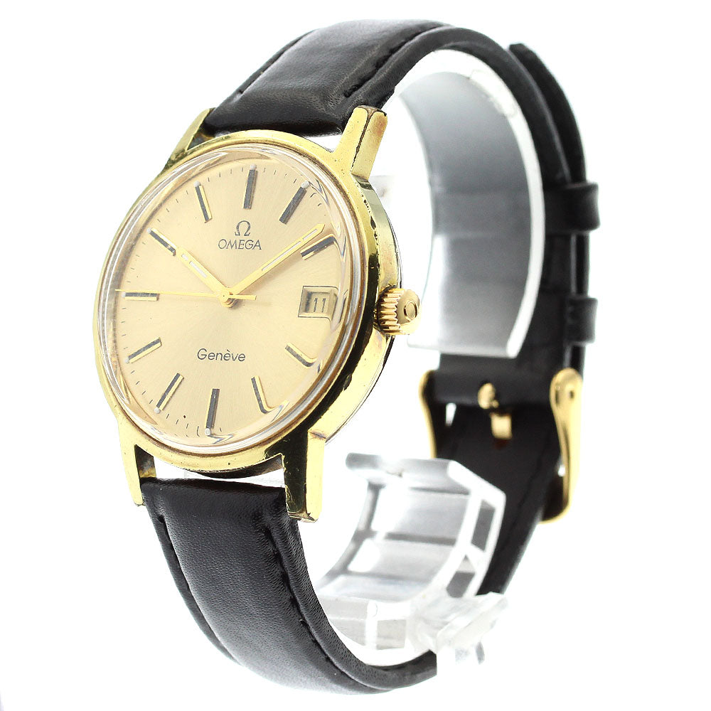 OMEGA Geneve 138.0099 Date Cal.1030 Gold Dial Hand Winding Men's Watch_874826