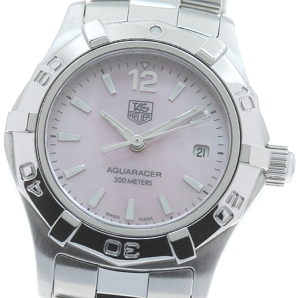 TAG HEUER Aqua Racer WAF1418 Date Pink Shell Dial Quartz Ladies Watch_874829