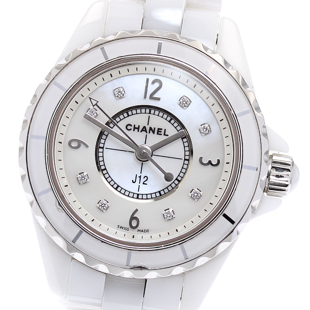 CHANEL J12 H2570 White ceramic 8P diamond White shell Dial Quartz Ladies Watch_874839