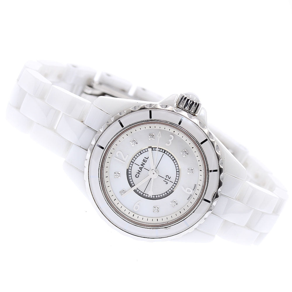 CHANEL J12 H2570 White ceramic 8P diamond White shell Dial Quartz Ladies Watch_874839