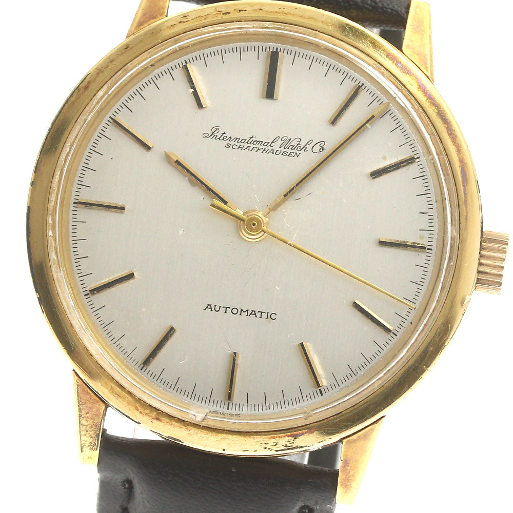 IWC SCHAFFHAUSEN K18YG Cal.854B Silver Dial Automatic Men's Watch_874884