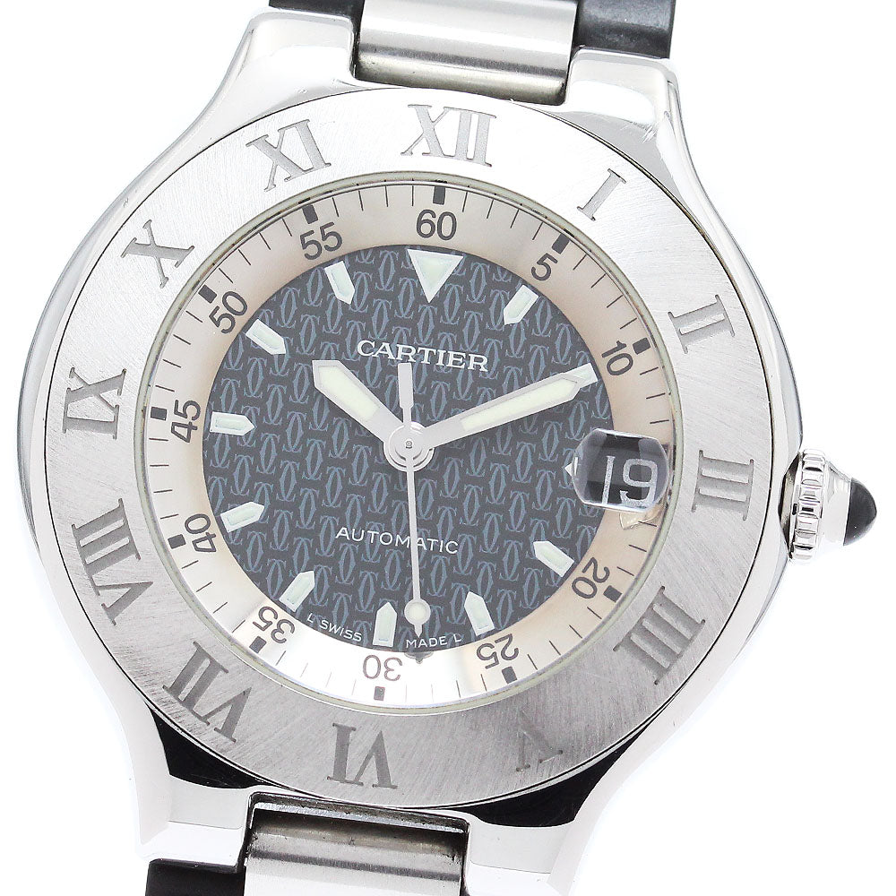 CARTIER Must21 Autoscuff W10147U2 Date black Dial Automatic Boy's Watch_874913