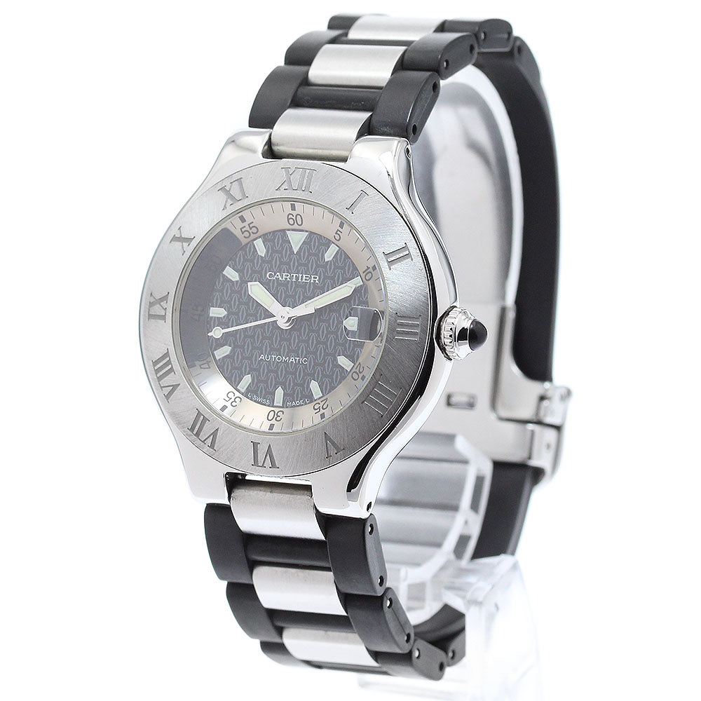 CARTIER Must21 Autoscuff W10147U2 Date black Dial Automatic Boy's Watch_874913
