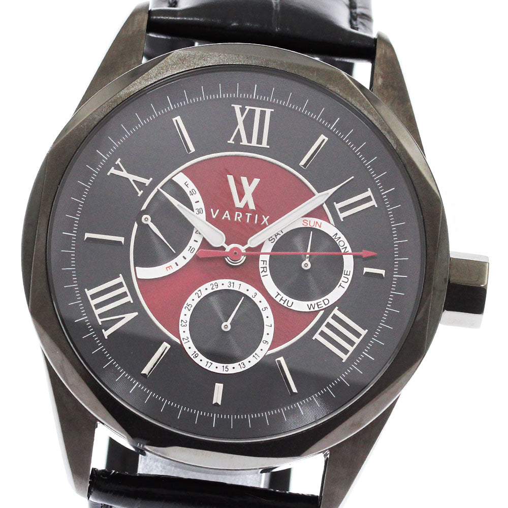 VARTIX ALIVE PR02B Day-Date Power Reserve Black / Red Dial Automatic Men's Watch_874914