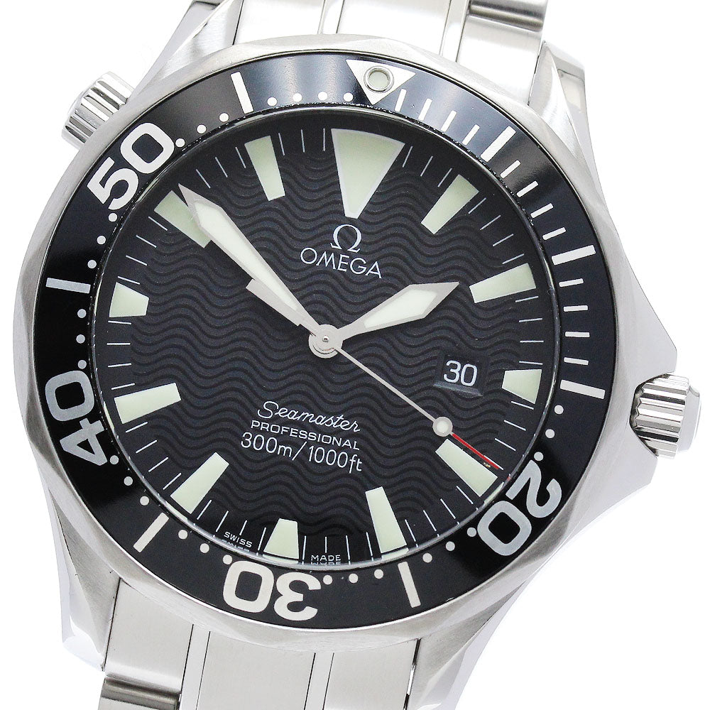 OMEGA Seamaster300 2264.50 Date Black Dial Quartz Men's Watch_874935