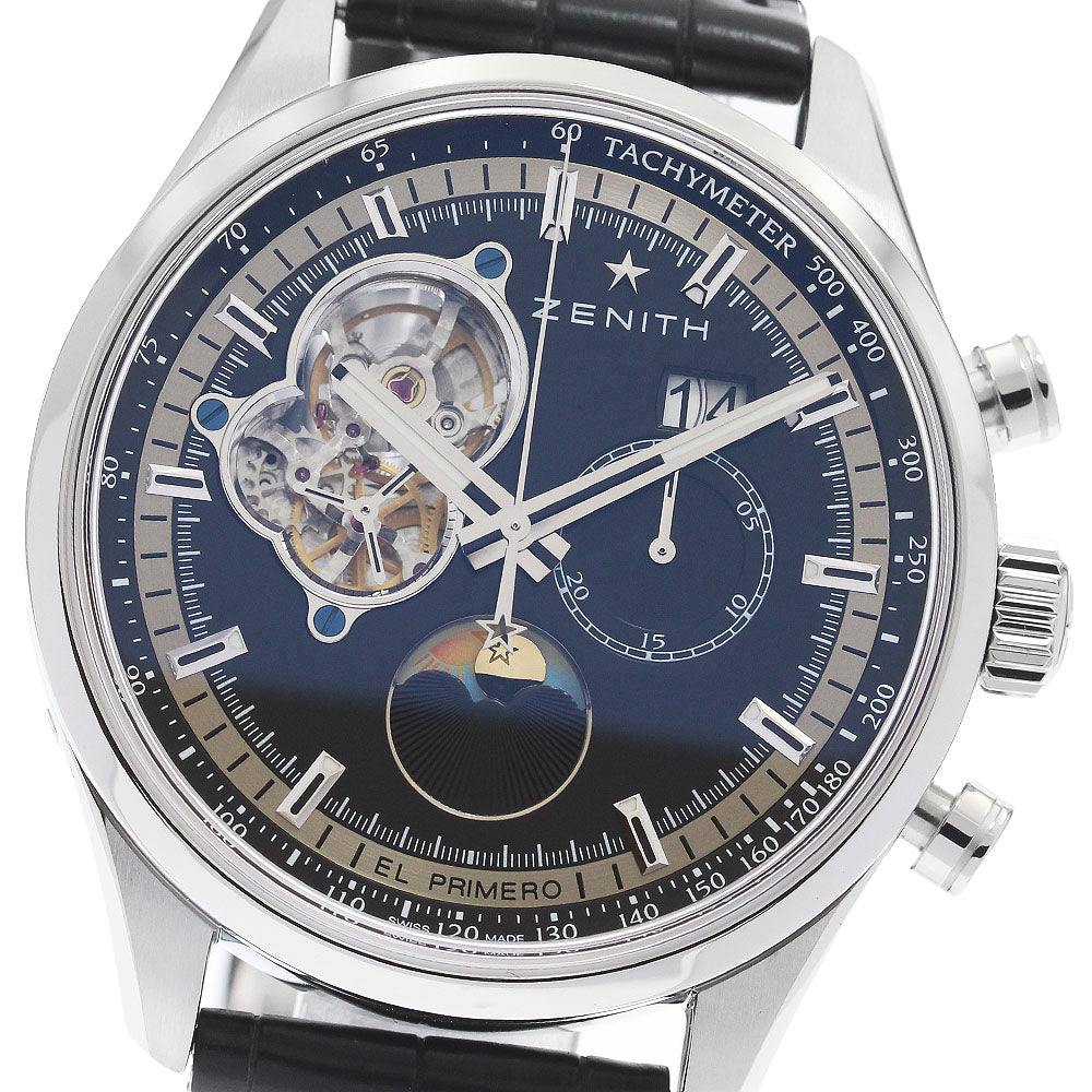 ZENITH El Primero Chronomaster Open Grand Date 03.2160.4047 Moon & Sun Phase black Dial Automatic Men's Watch_874953