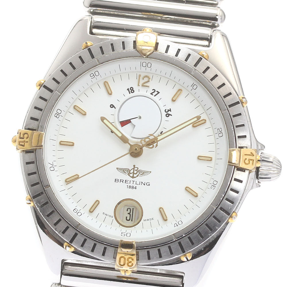 BREITLING Reserved Marche B14047 power reserve white Dial Automatic Men's_874981
