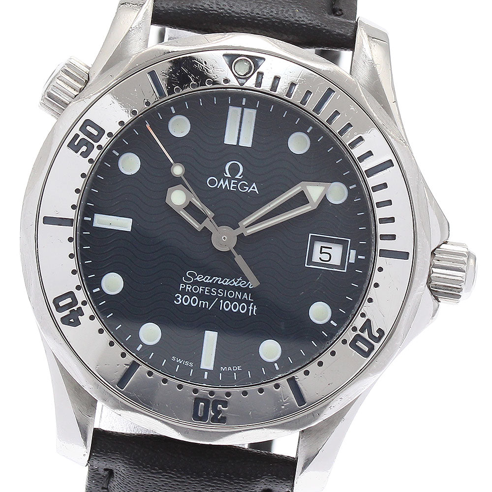 OMEGA Seamaster300 2562.80 Date black Dial Quartz Boy's Watch_874994