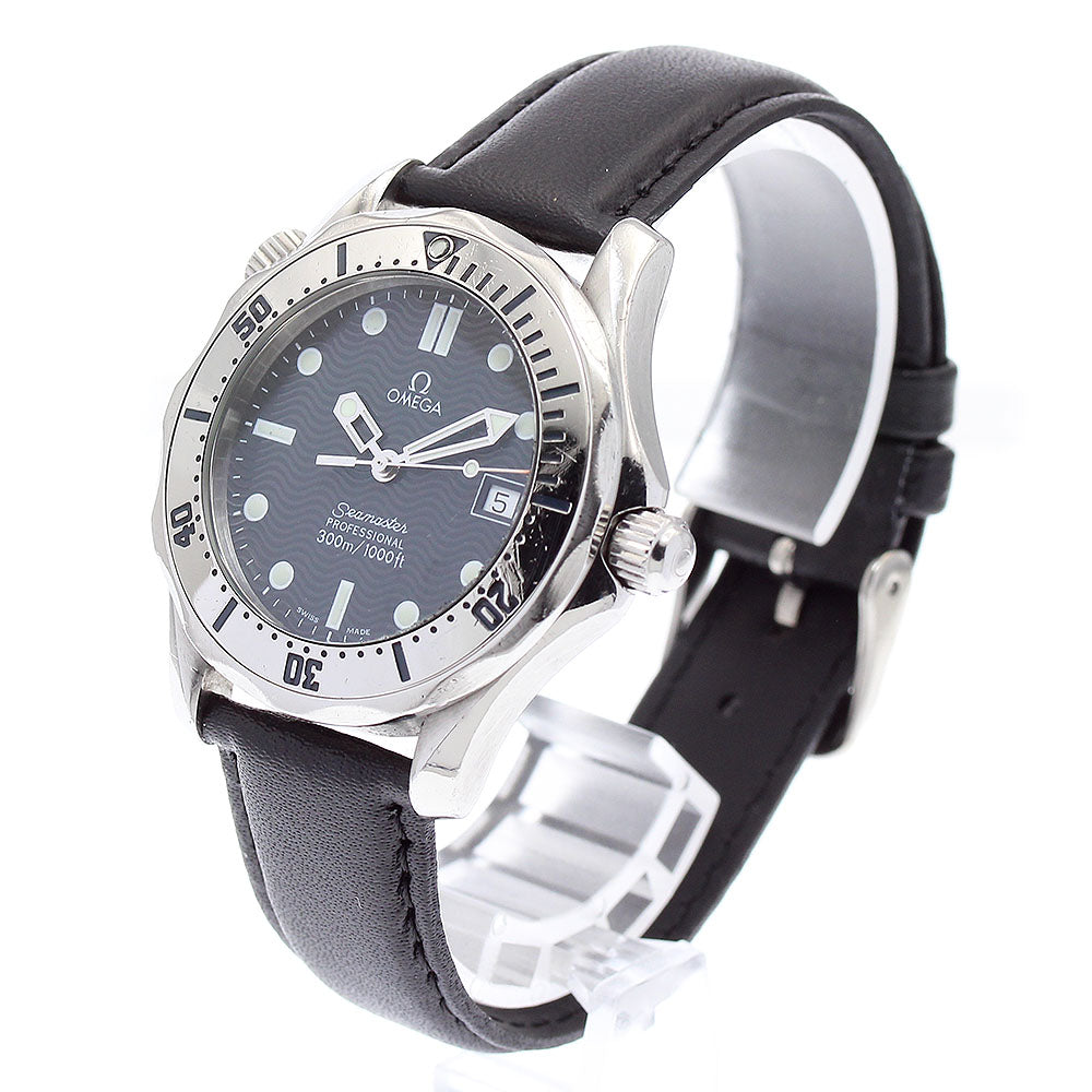 OMEGA Seamaster300 2562.80 Date black Dial Quartz Boy's Watch_874994