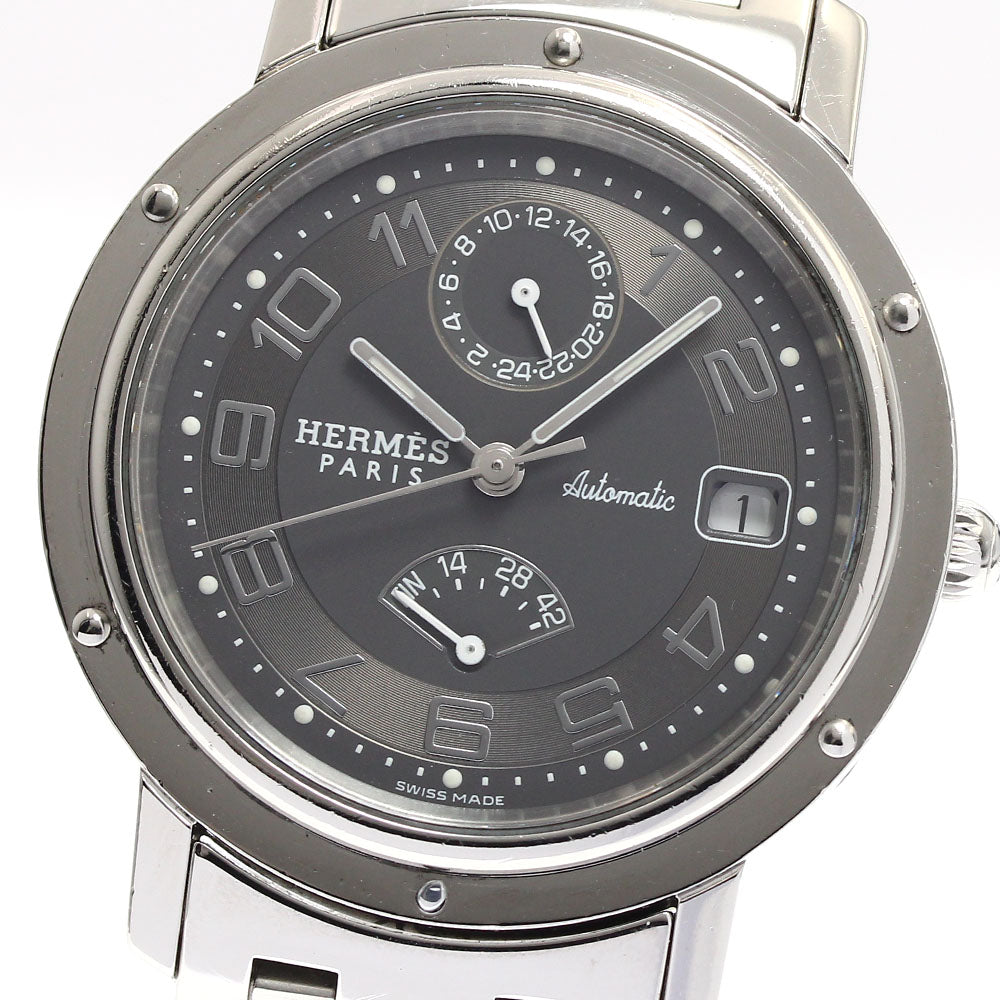 HERMES Clipper CL2.810 Power reserve date gray Dial Automatic Men's Watch_874997