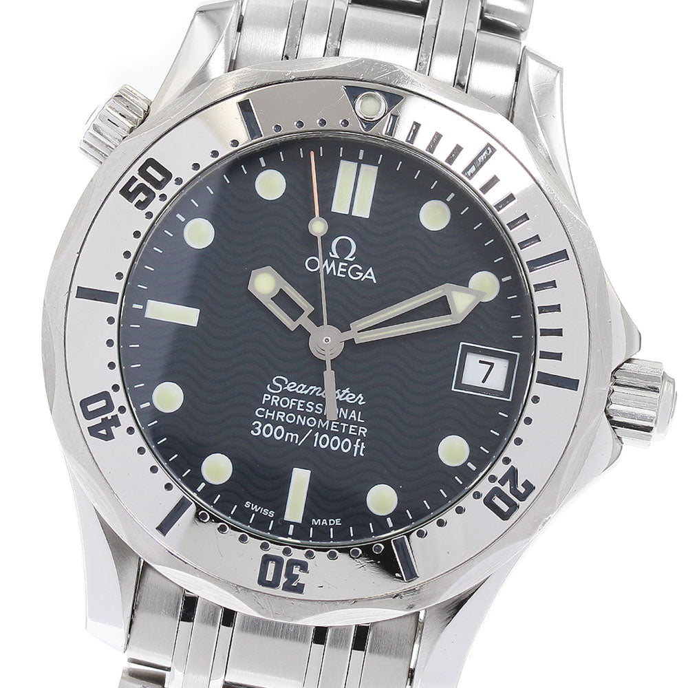 OMEGA Seamaster300 2552.80 Date Navy Dial Automatic Boy's Watch_875042