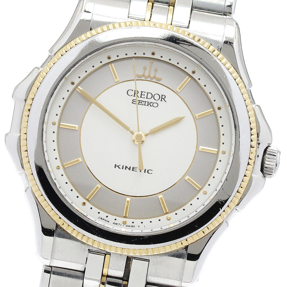 SEIKO CREDOR Kinetic 4M71-0A30 K18YGBezel Auto quartz Men's Watch_875088