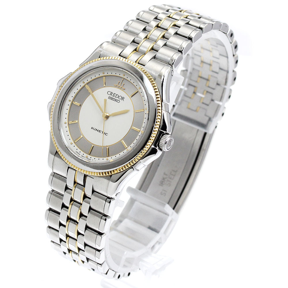 SEIKO CREDOR Kinetic 4M71-0A30 K18YGBezel Auto quartz Men's Watch_875088