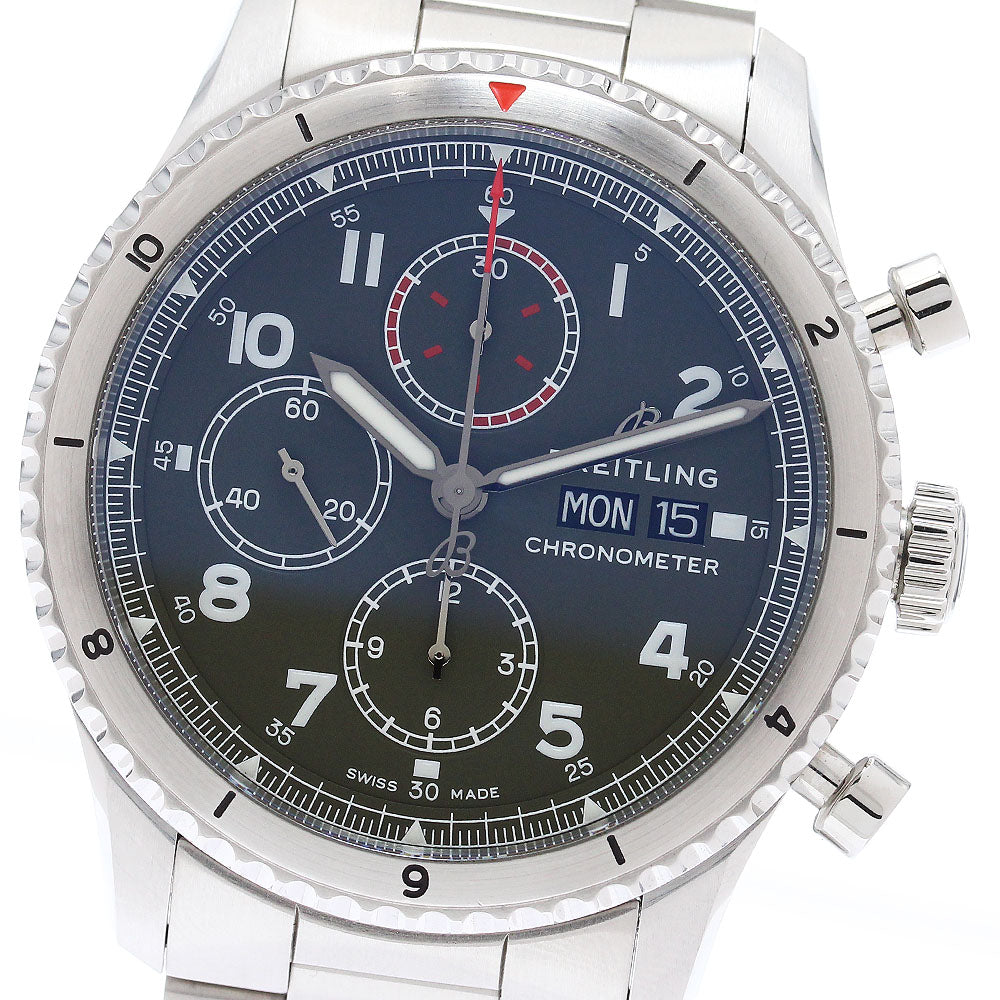 BREITLING Aviator 8 A13316 Chronograph green Dial Automatic Men's Watch_875193