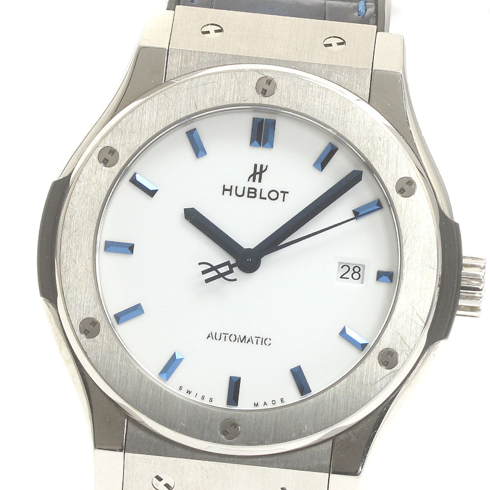 HUBLOT Classic fusion 542.NX.2210.LR.JPN17 White Shiny Blue Japan Only white Dial Automatic Men's Watch_875202