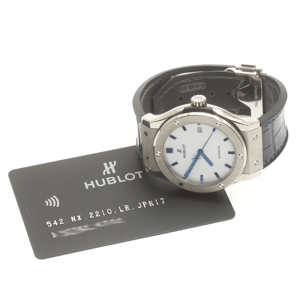 HUBLOT Classic fusion 542.NX.2210.LR.JPN17 White Shiny Blue Japan Only white Dial Automatic Men's Watch_875202