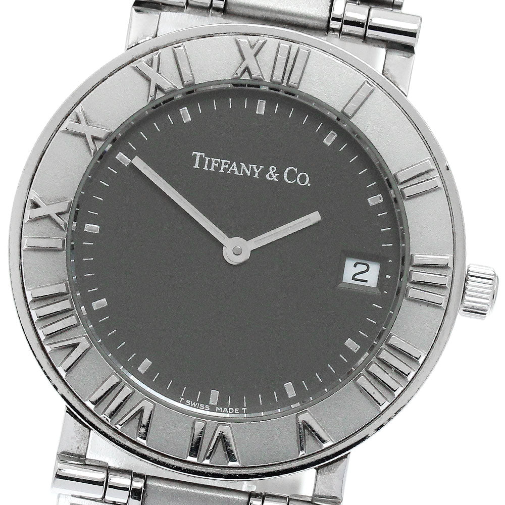 TIFFANY&Co. Atlas Date gray Dial Quartz Men's Watch_875220