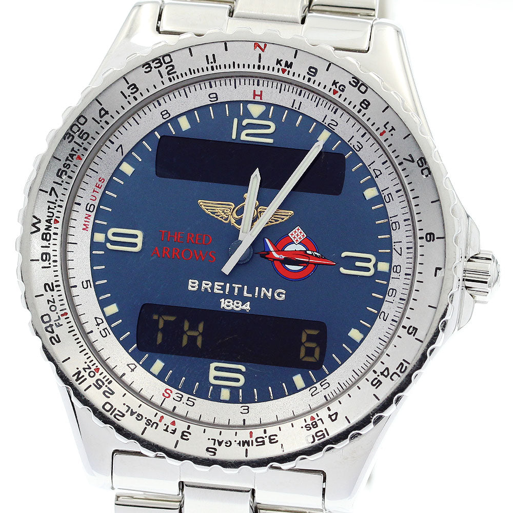BREITLING Chrono space A56012 blue Dial Quartz Men's Watch_875222