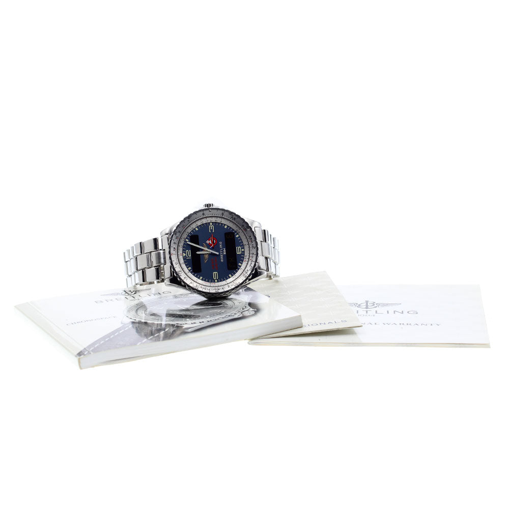 BREITLING Chrono space A56012 blue Dial Quartz Men's Watch_875222