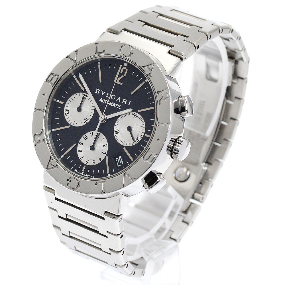 BVLGARI BVLGARIBVLGARI BB38SSCH Chronograph Black Dial Automatic Men's _875229