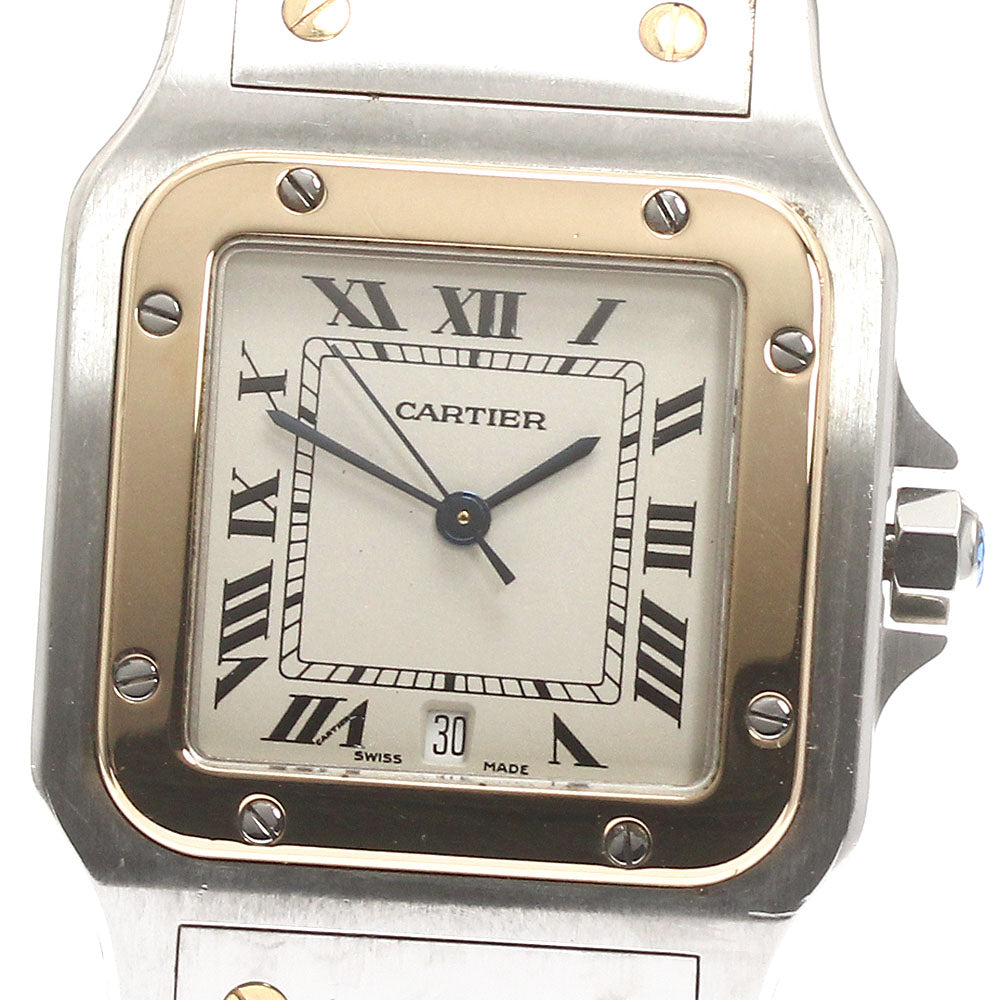 CARTIER Santos GalbeeLM W20011C4 Date beige Dial Quartz Men's Watch_875231