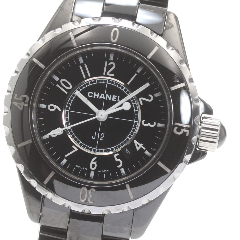 CHANEL J12 H0682 Date black ceramic black Dial Quartz Ladies Watch_875261
