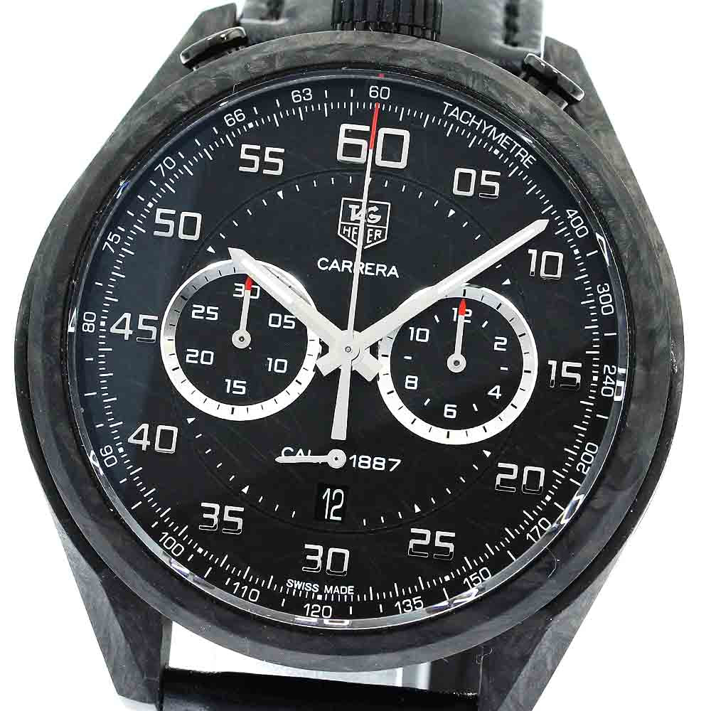 TAG HEUER Carrera 1887 chronograph CAR2C90 carbon black Dial Automatic Men's Watch_875263