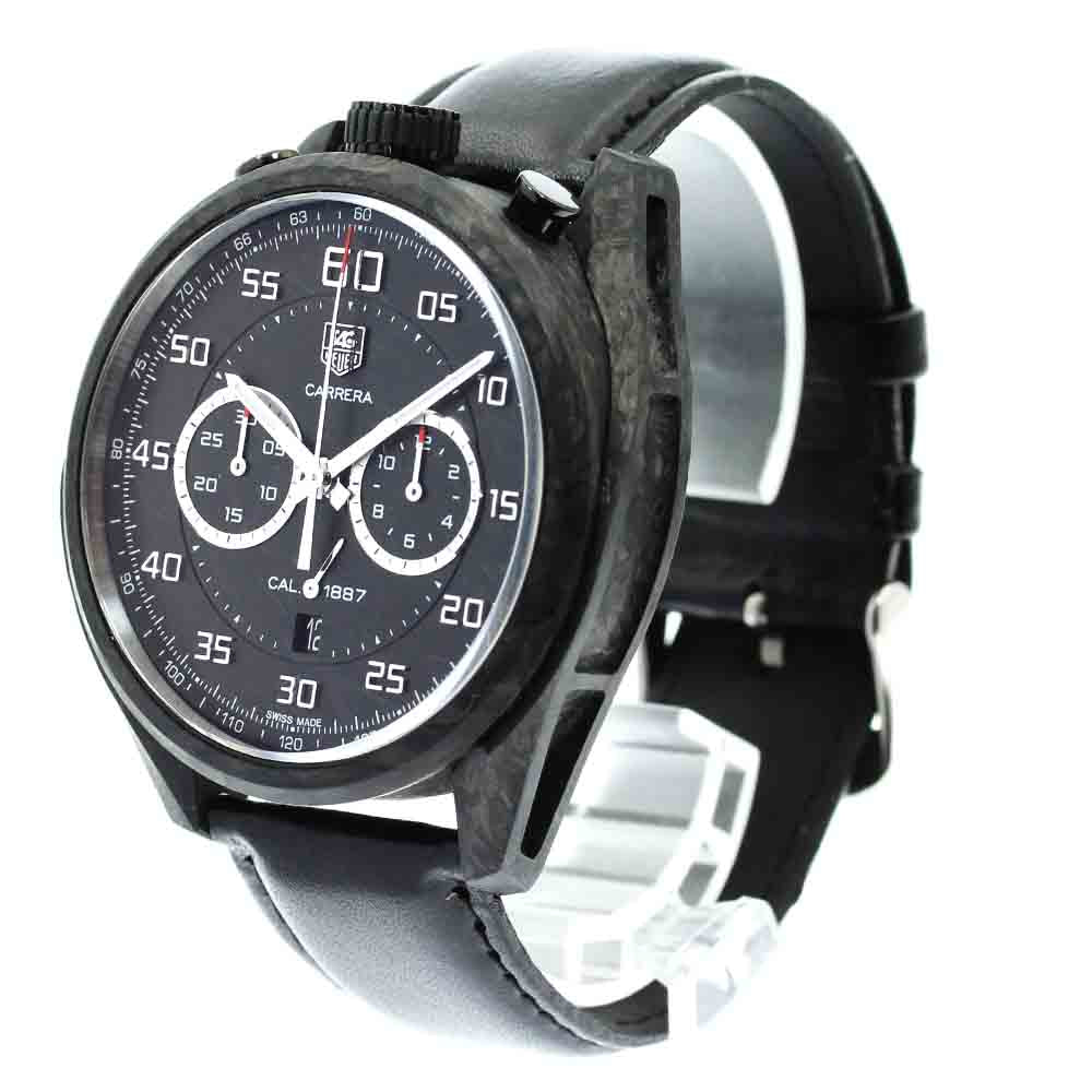 TAG HEUER Carrera 1887 chronograph CAR2C90 carbon black Dial Automatic Men's Watch_875263
