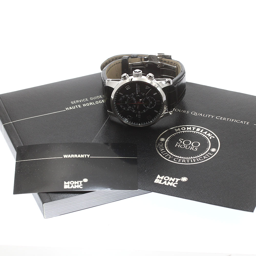 MONTBLANC Timewalker twin fly 105077 Chronograph black Dial Automatic Men's Watch_875271