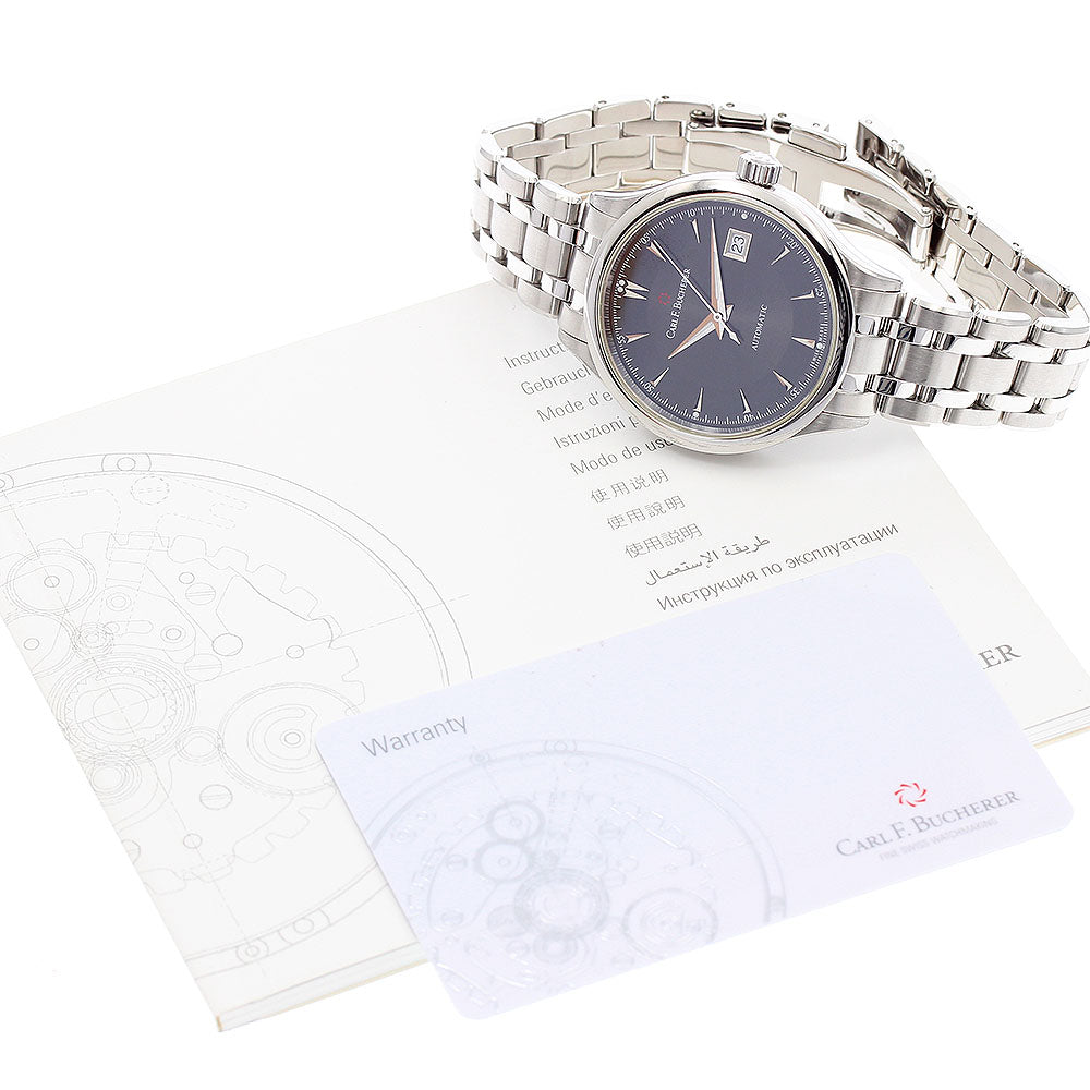 CARL F.BUCHERER Manero 00.10908.08.33.21 Date black Dial Automatic Men's_875272