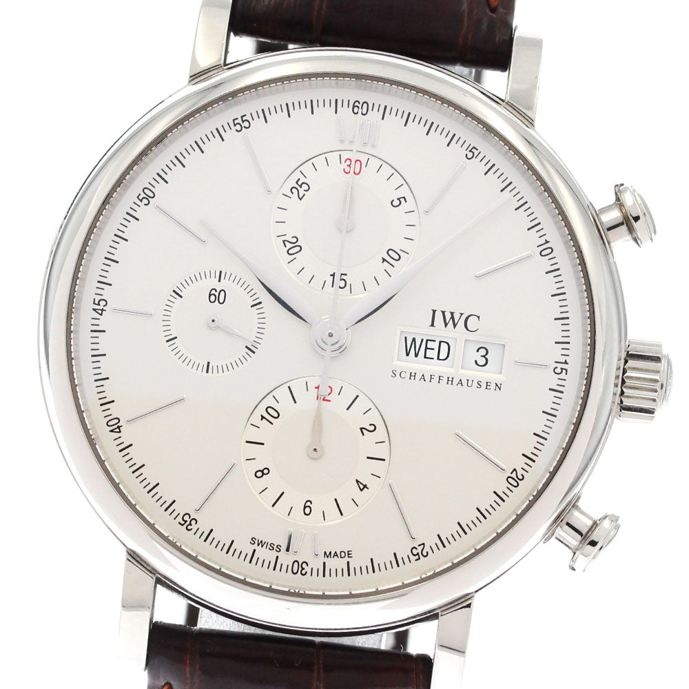 IWC SCHAFFHAUSEN Portofino IW391007 Chronograph Silver Dial Automatic Men's Watch_875294