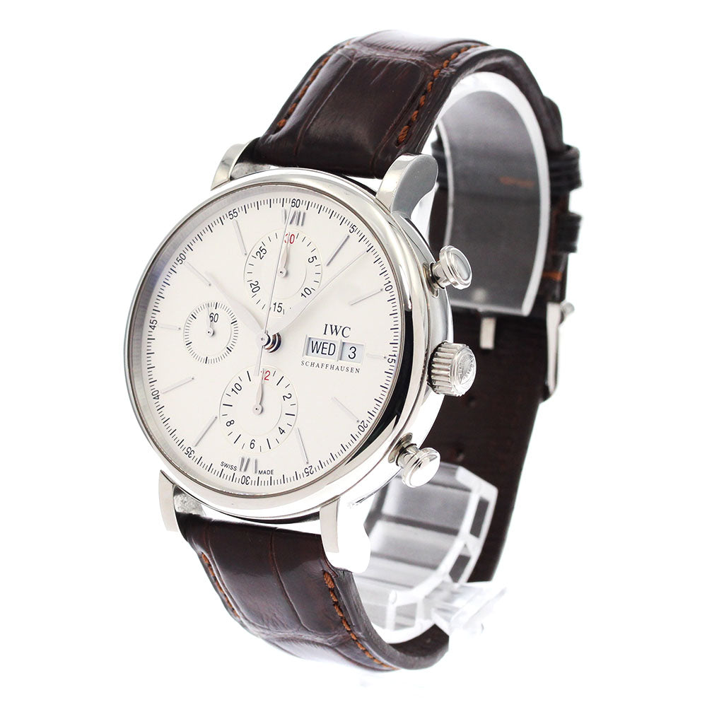 IWC SCHAFFHAUSEN Portofino IW391007 Chronograph Silver Dial Automatic Men's Watch_875294