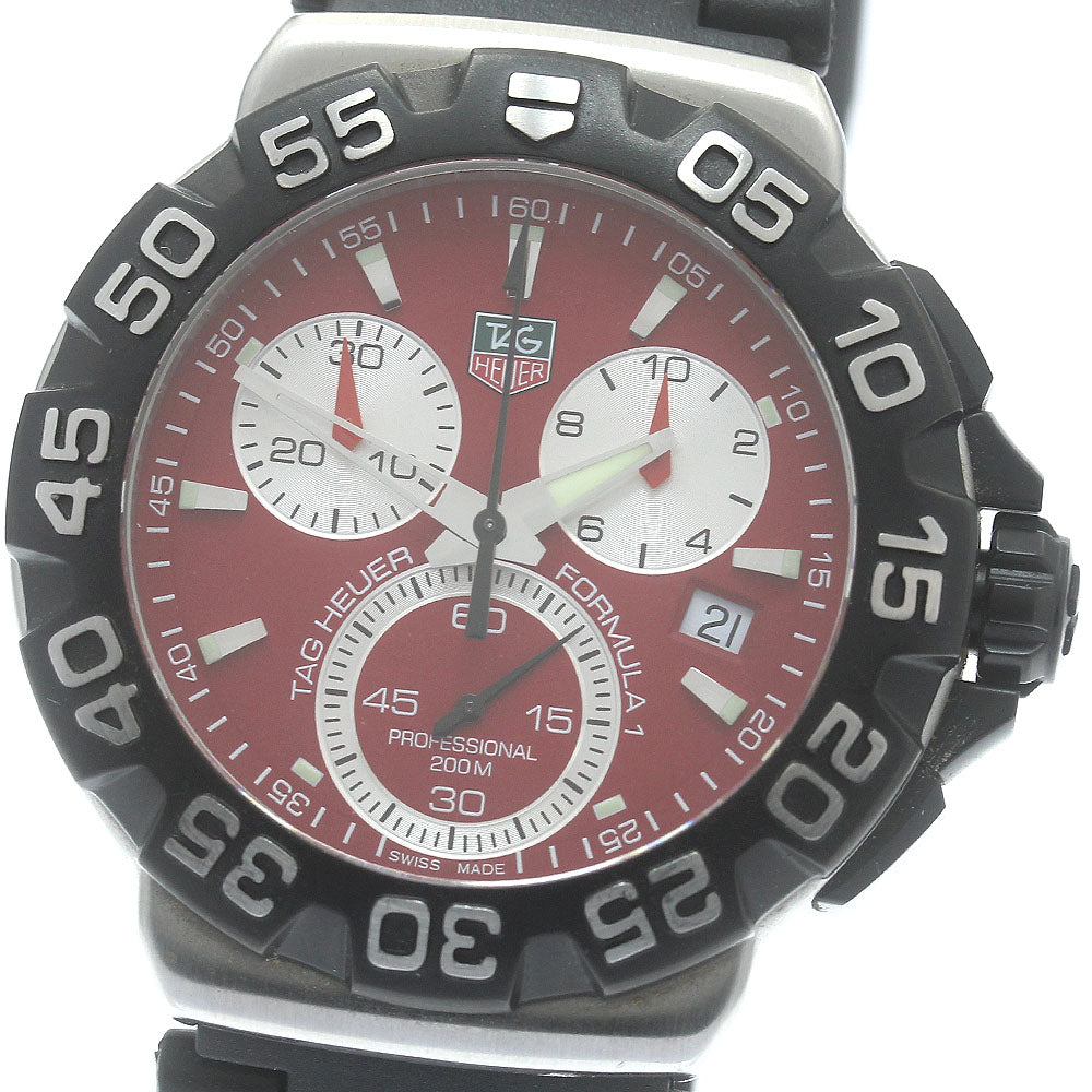 TAG HEUER Formula 1 CAH1112 Chronograph Red Dial Quartz Men's Watch_875302