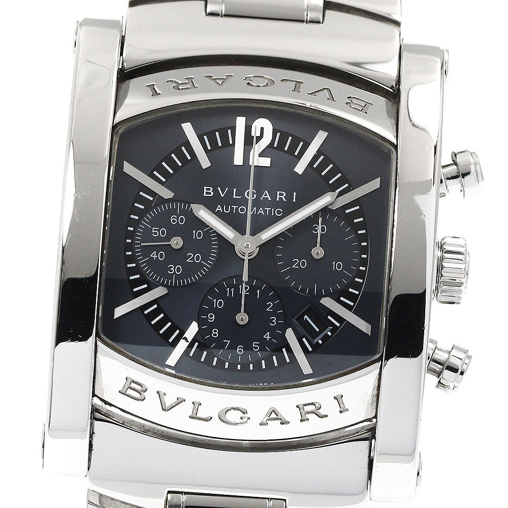 BVLGARI Assioma AA44SCH Chronograph Date Navy Dial Automatic Men's Watch_875315