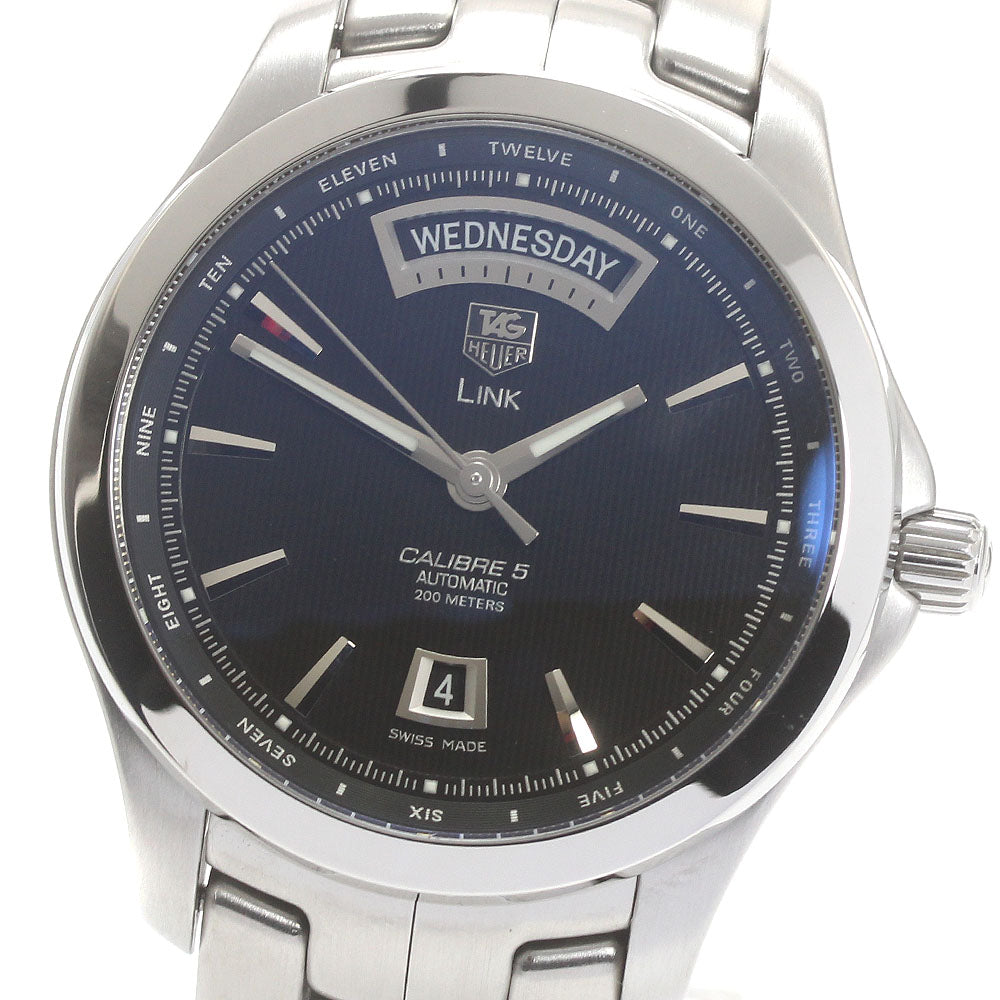 TAG HEUER Link calibre 5 WJF2010 Day date black Dial Automatic Men's_875320