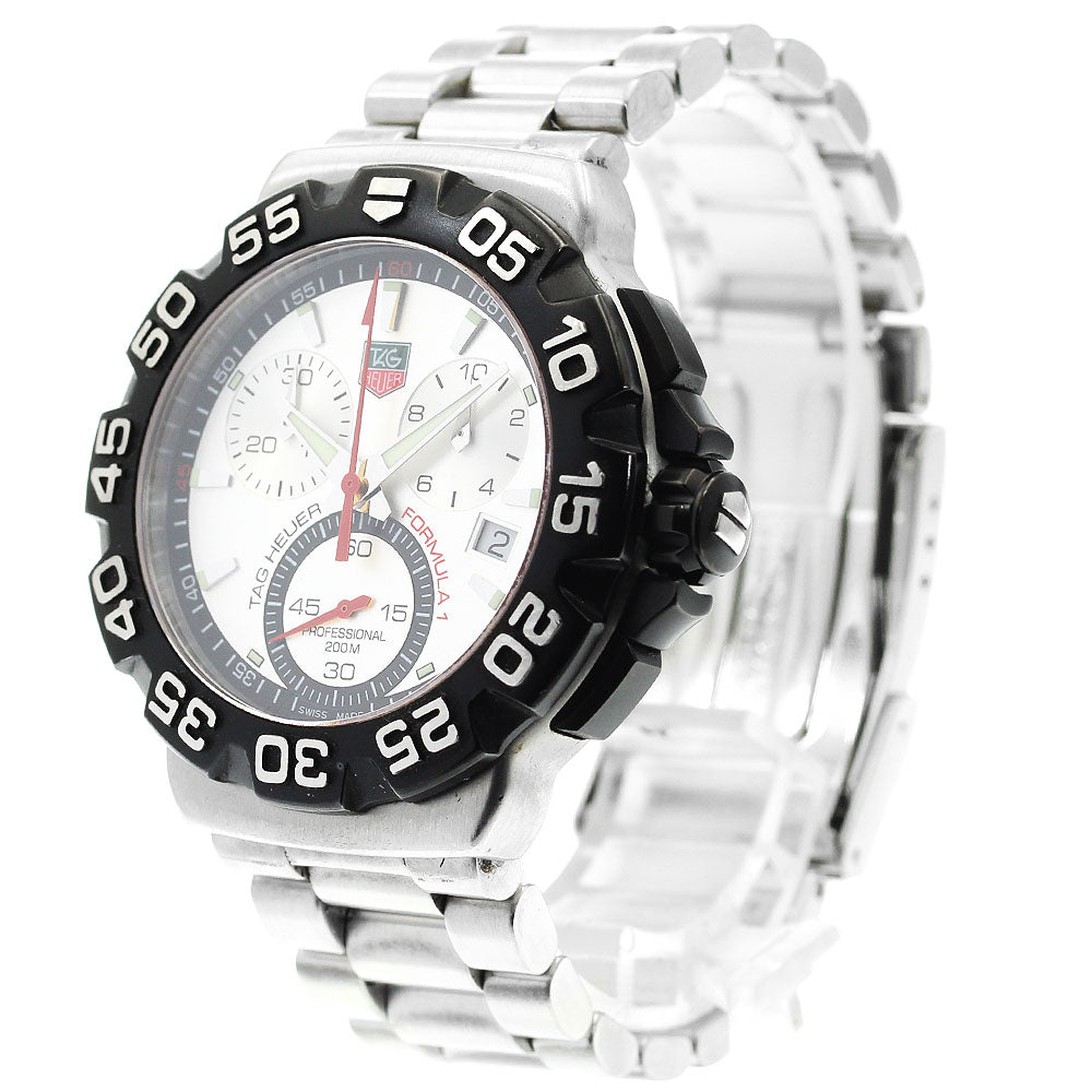 TAG HEUER Formula 1 CAH1111 Chronograph Date Silver Dial Quartz Men's_875323