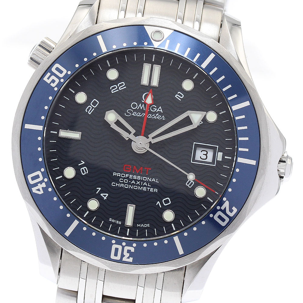 OMEGA Seamaster300 2535.80 GMT Navy Dial Automatic Men's Watch_875328