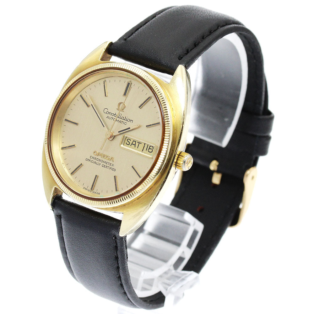OMEGA Constellation 168.0057 YG bezel cal.1021 Gold Dial Automatic Men's _875330